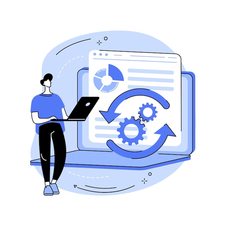 Alt tag optimization abstract concept vector illustration