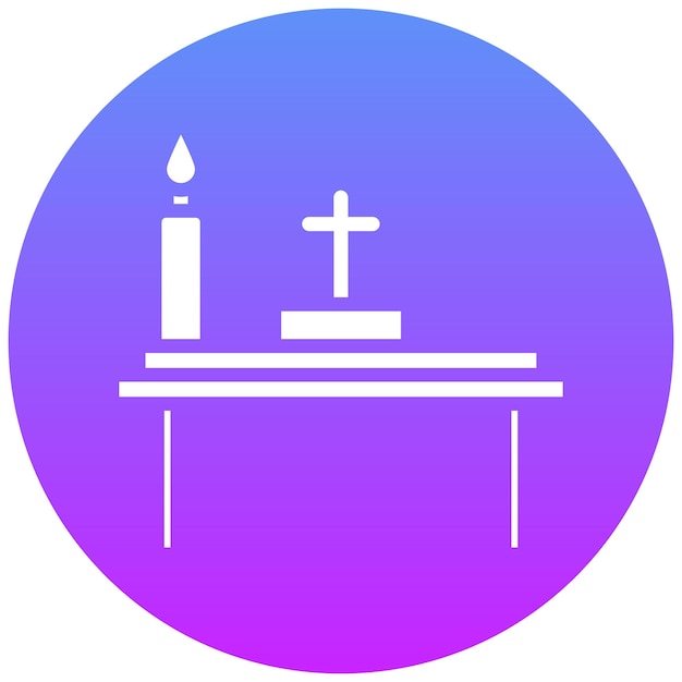 장례 아이콘 세트의 제단 터 아이콘 일러스트레이션