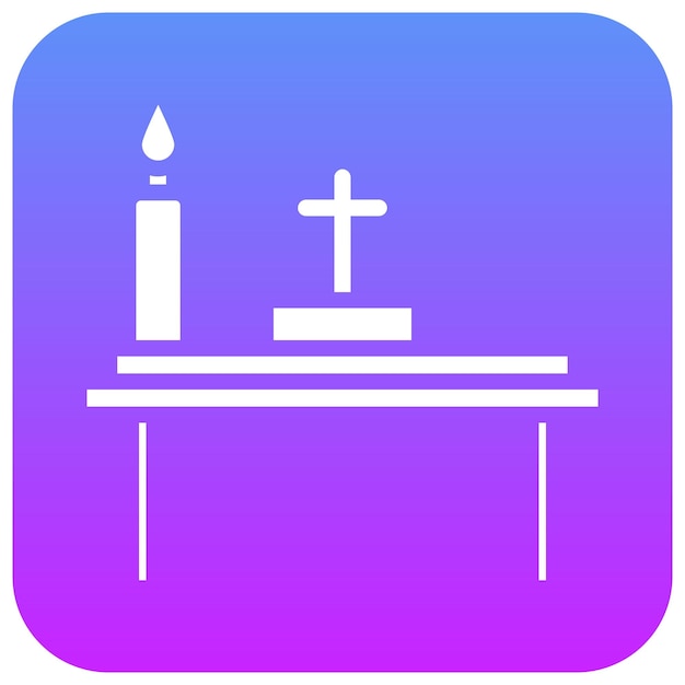 장례 아이콘 세트의 제단 터 아이콘 일러스트레이션
