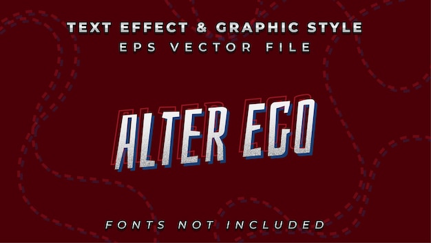 Vector alter ego-teksteffect