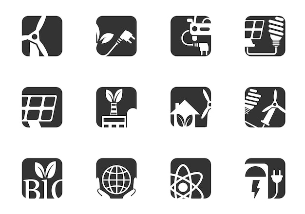 Alternative energetics icon set