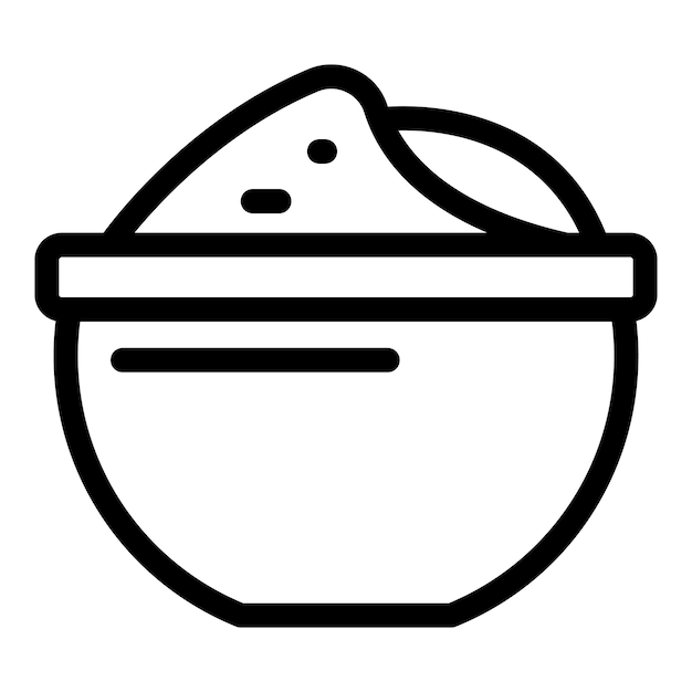 Vector alternative food icon outline vector coconut eating nut soy