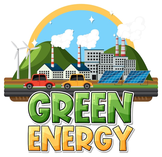 Alternative green energy vector concept