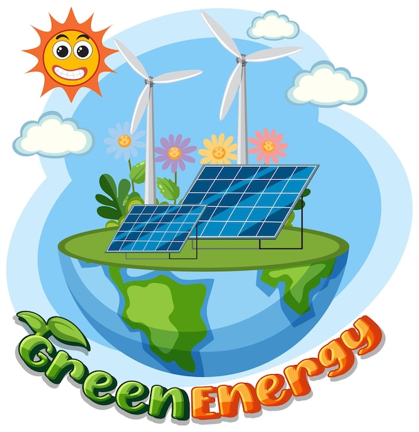 Alternative green energy vector concept