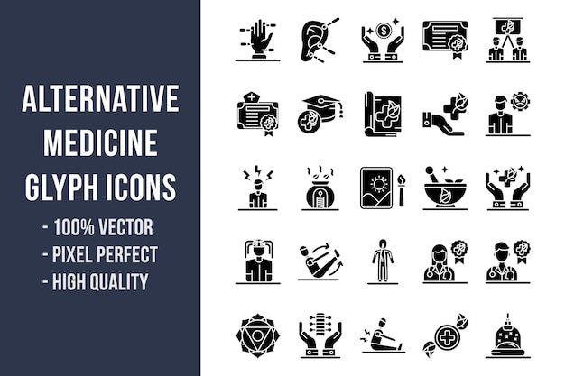 Alternative Medicine Glyph Icons