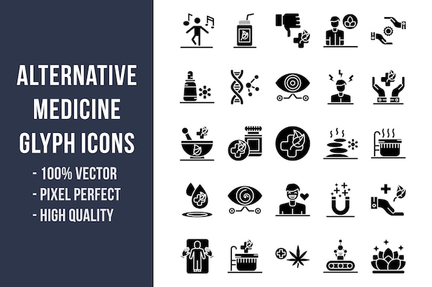 Alternative Medicine Glyph Icons