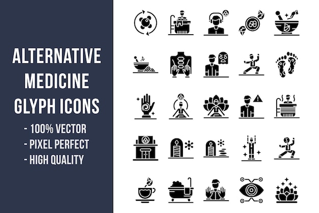 Alternative Medicine Glyph Icons