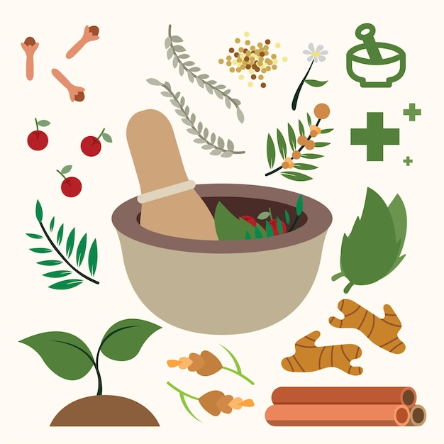 alternative medicine illustration vector