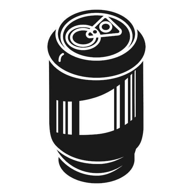 Aluminium blikje voor drankjes pictogram Eenvoudige illustratie van aluminium blikje voor drankjes vector pictogram voor webdesign geïsoleerd op een witte achtergrond