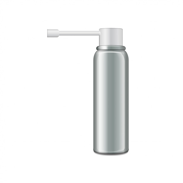 Flacone in alluminio con spruzzatore per spray orale.