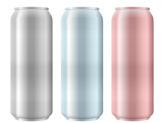 Aluminum cans set