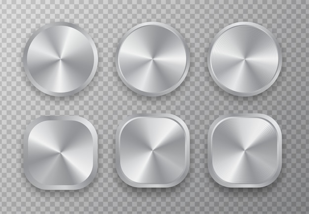 aluminum metal button set.