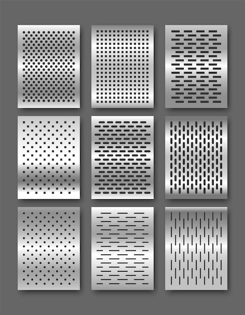 暗い色の背景にアルミメタリックテクスチャカット