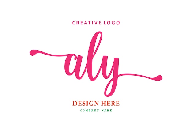 Vettore il logo lettering aly è semplice, facile da capire e autorevole