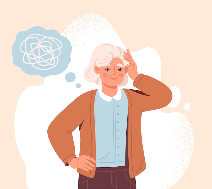 Vector alzheimer disease concept