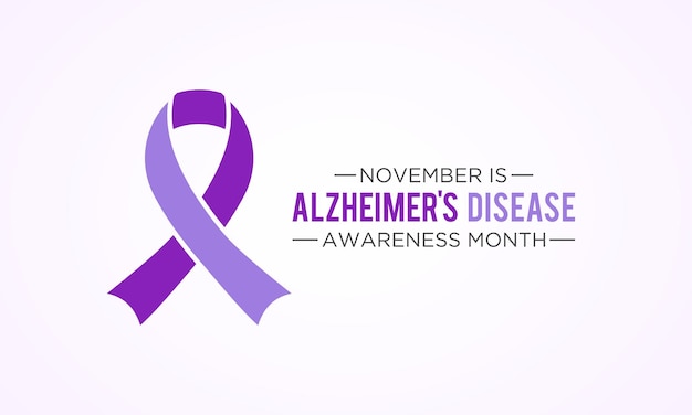 Alzheimer's disease awareness month is observed every year in november Vector template for banner