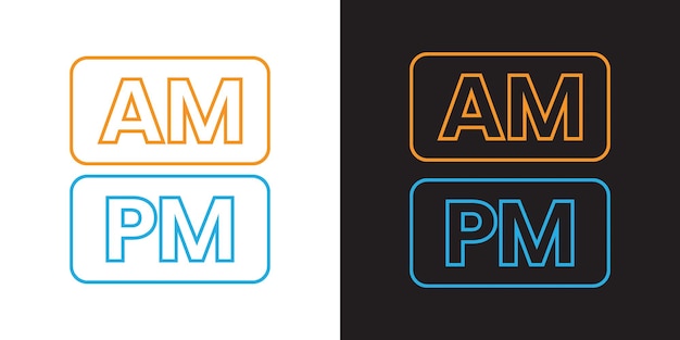 AM ボタン アイコン シンボル 文字 ラベル