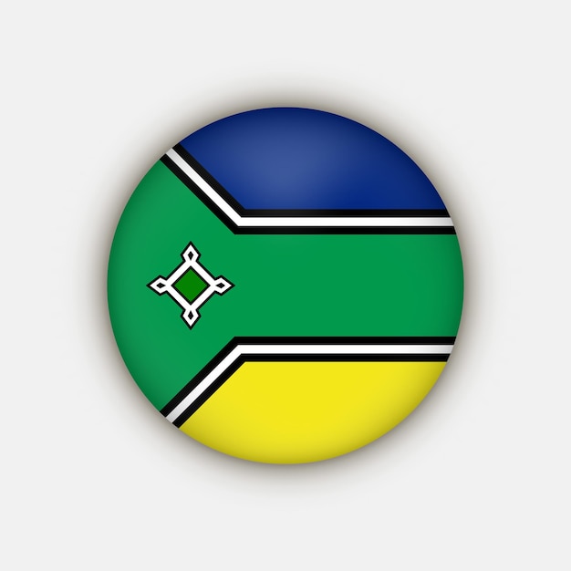Флаг штата Амапа, векторная иллюстрация Бразилии