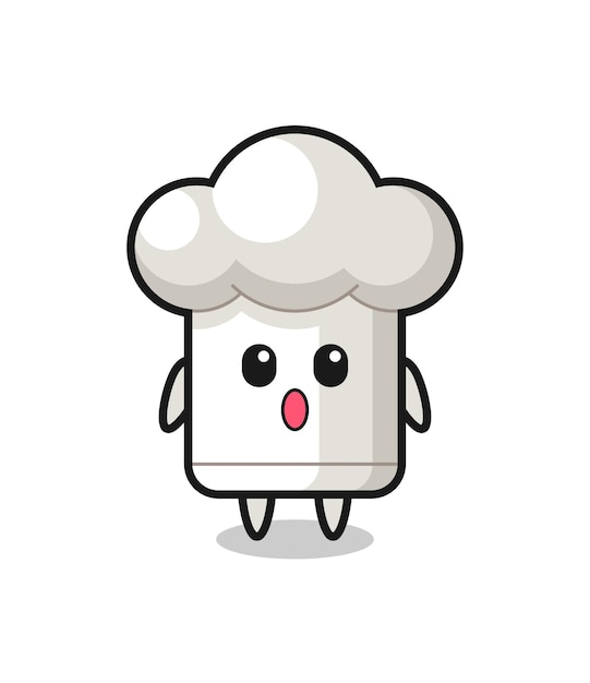 The amazed expression of the chef hat cartoon , cute style design for t shirt, sticker, logo element