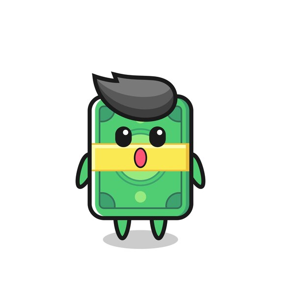 The amazed expression of the money cartoon , cute style design for t shirt, sticker, logo element