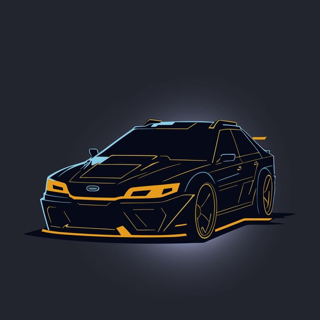 Amazing black car vector design