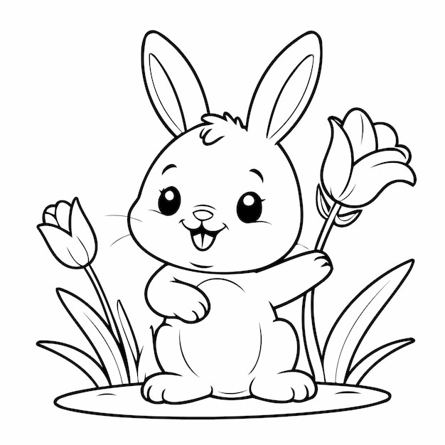 Vector amazing bunny for toddlers