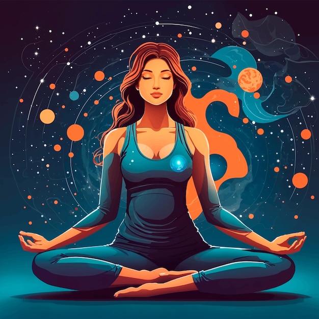 Yoga Lotus Pose Vector Art & Graphics | freevector.com