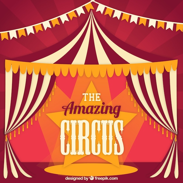Vector the amazing circus illustration