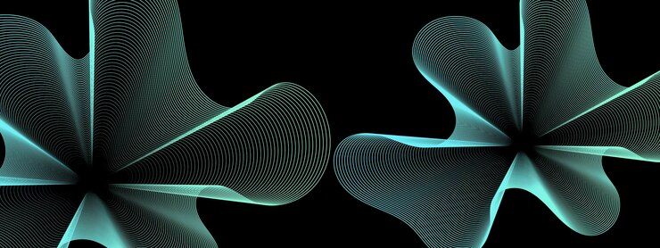 Vector amazing colorful abstract background with floating wavy shapes