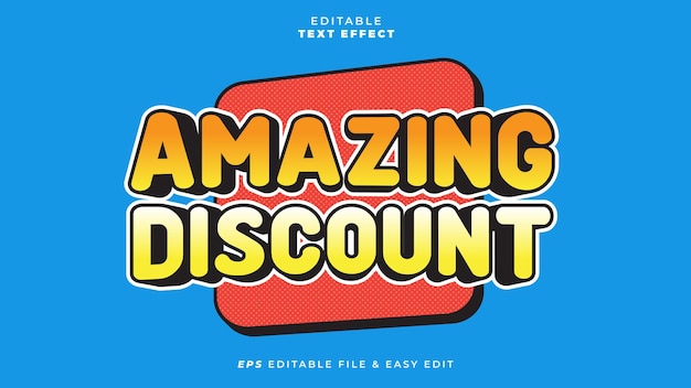 Amazing Discount Editable Text Effect