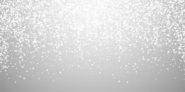 Vector amazing falling snow over white