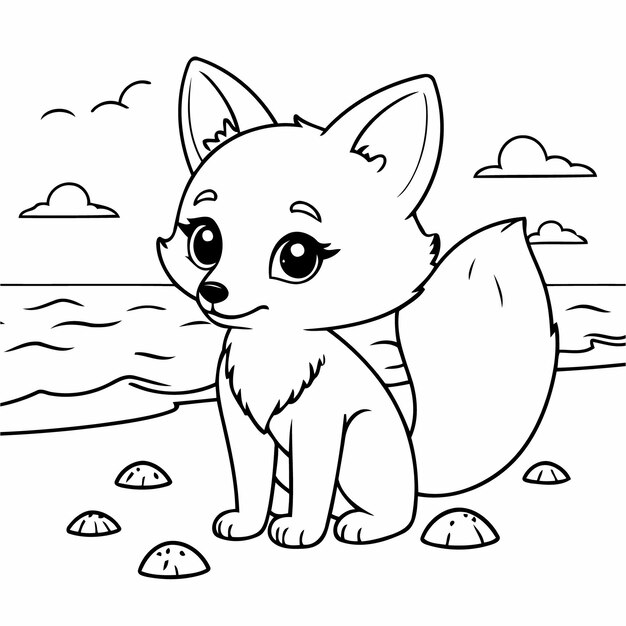 Vector amazing fox for toddlers book