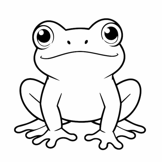 Vector amazing frog colouring book cover design