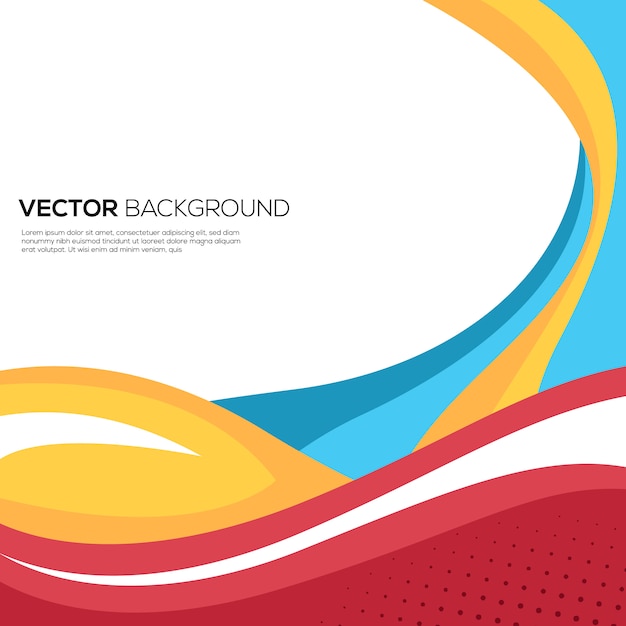 Vector amazing full color backgroud with wavy shape