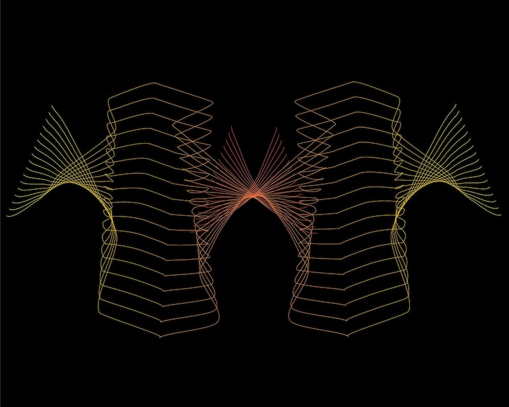 Vector amazing golden wave design