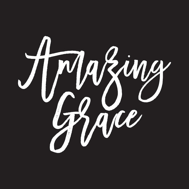 Amazing grace cross typography vector t shirt design