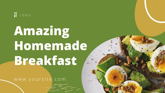 Amazing homemade breakfast YouTube thumbnail templates food