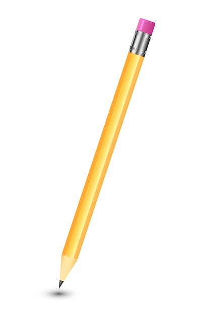 Vector amazing isolated pencil on pure white background