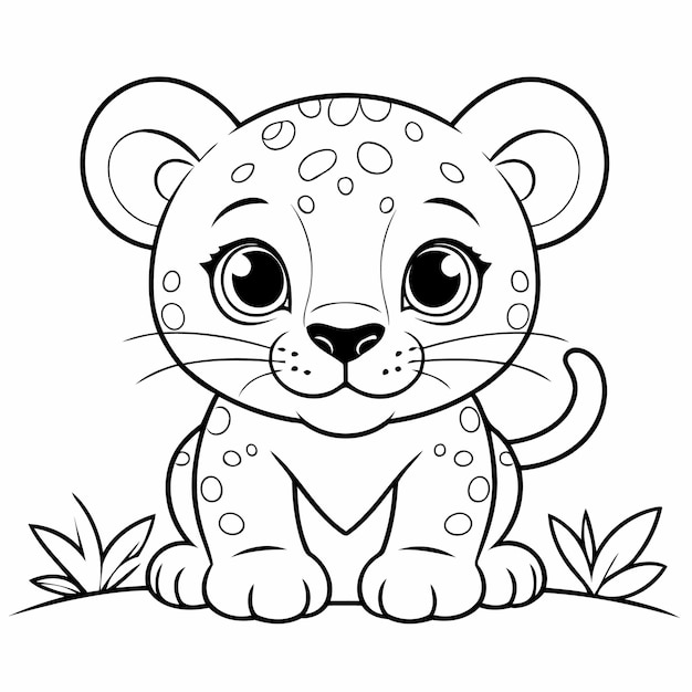 Vector amazing jaguar for children books