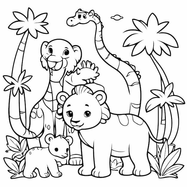 Amazing jungle safari doodle for toddlers book