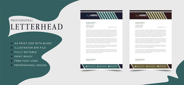 Amazing layout business letterhead template design vector