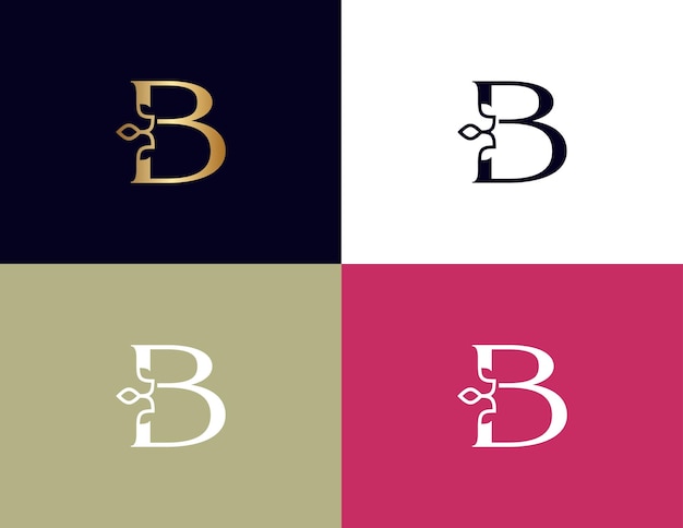 Vector amazing luxury crown beauty logo letter b