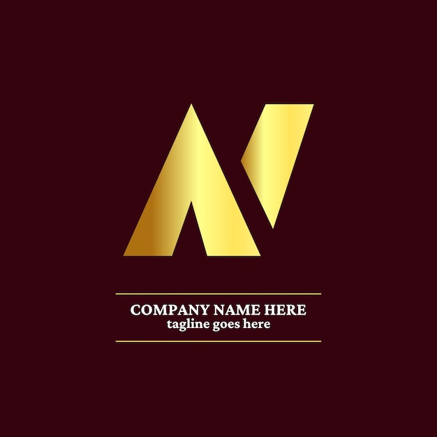 Amazing luxury letter N logo vector