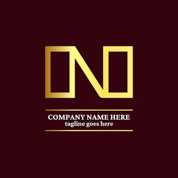 Amazing luxury letter N logo vector