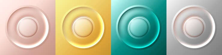 Vector amazing metallic glossy gradient design stunning color awesome circle lens glare best collection