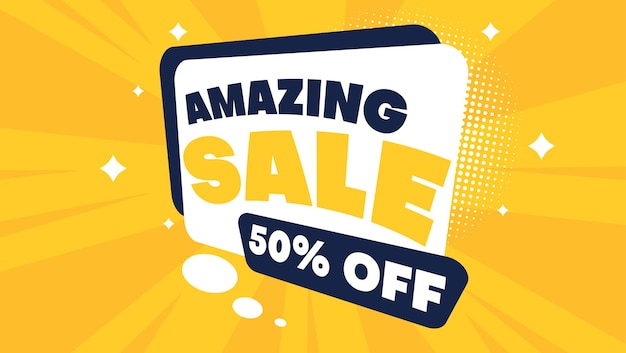 Amazing sale banner or poster  vector illustration