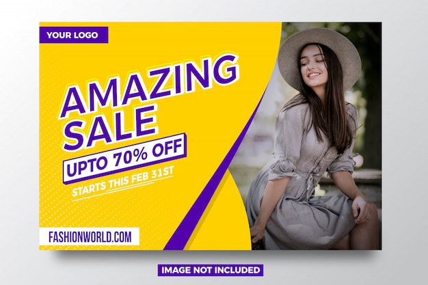 Vector amazing sale offer banner template