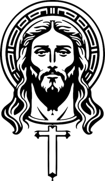 Amazingly beautiful vector art of the Jesus Christ emblem