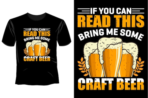 Ambachtelijk bier t-shirtontwerp