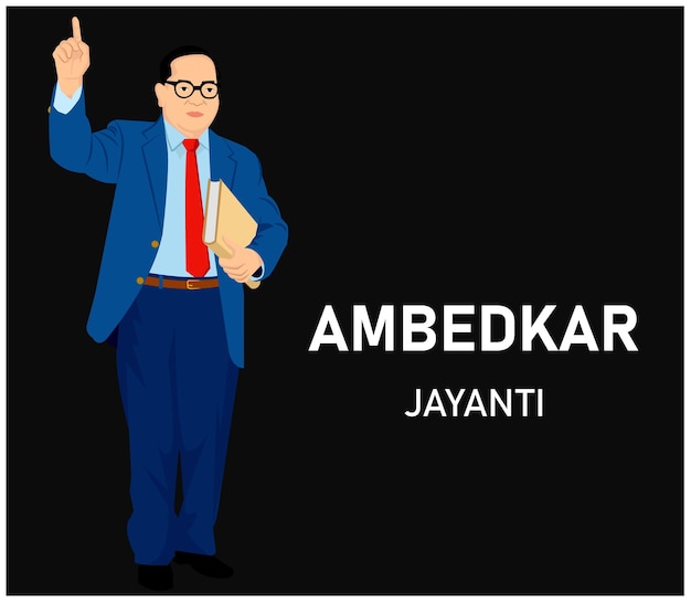 Ambedkar Jayanti 4월 14일 Dr Br Ambedkar 벡터 디자인